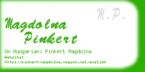 magdolna pinkert business card